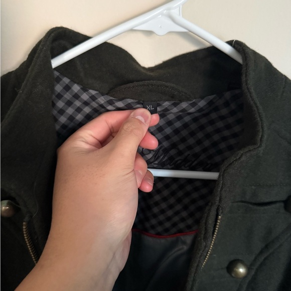 Y2K Steve Madden Sz XL Wool Blend Dark Olive Wool Blend Army Heavyweight Coat - Picture 7 of 11